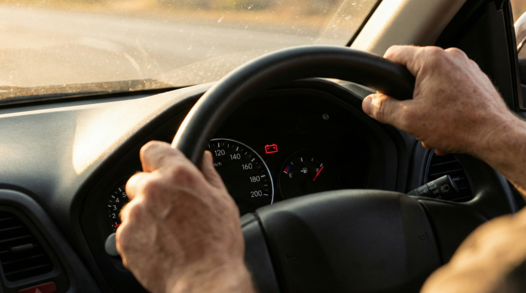 چراغ هشدار باتری