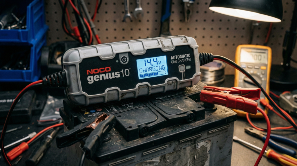 شارژ باتری با شارژر اتوماتیک